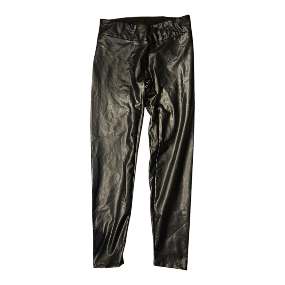 XL Black Faux Leather Leggings